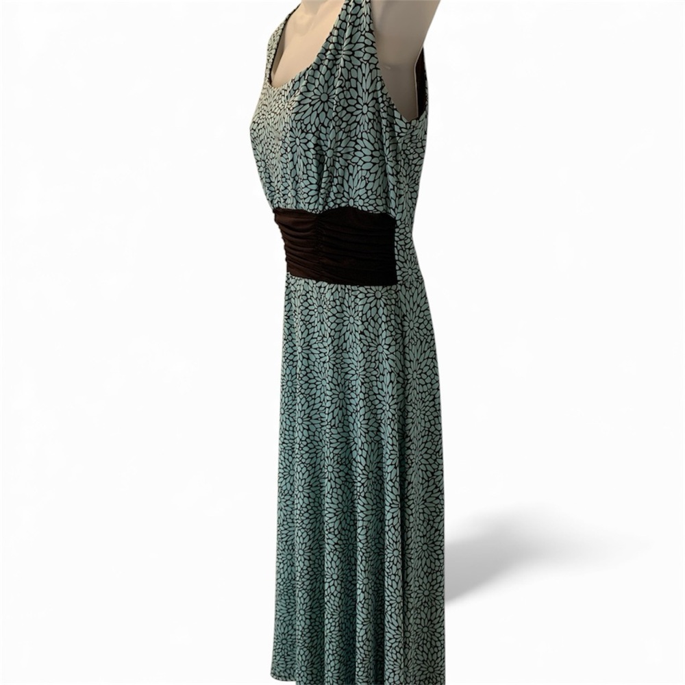 Perceptions Teal And Black Patterned Midi Dress (… - image 3